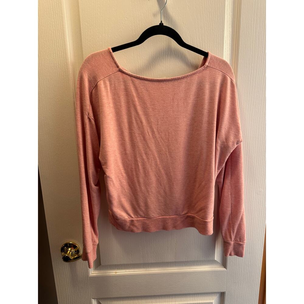 Zella Long Sleeve Blush Athletic Stretch Top Womens Small